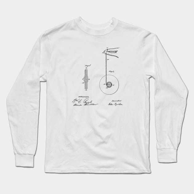 Whirligig Toy Vintage Patent Drawing Long Sleeve T-Shirt by TheYoungDesigns